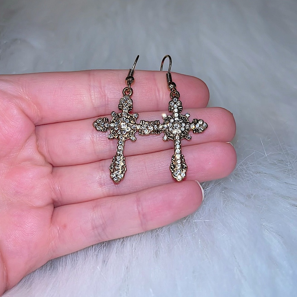 Antique Cross Earrings